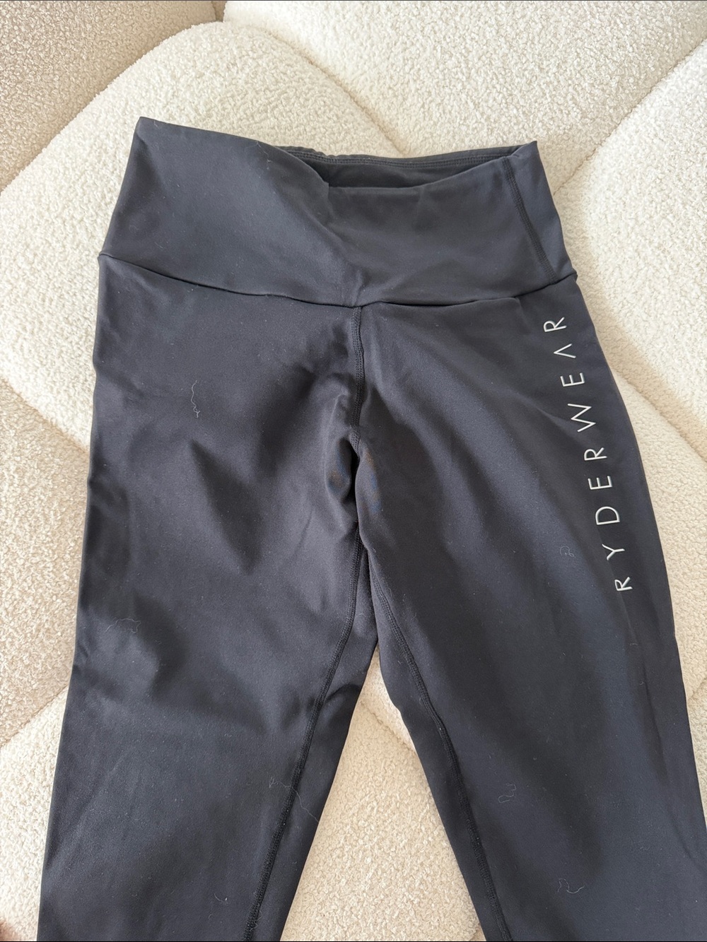 Ryderwear Black High-Rise Active Leggings with Side Logo